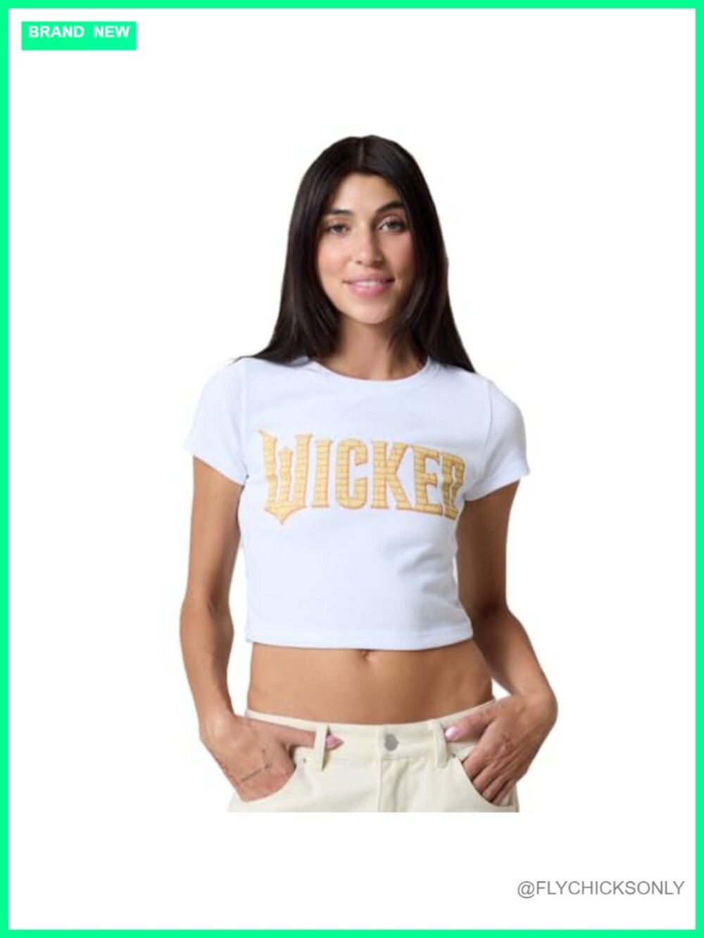 Wicked Brick Road Logo Heavyweight Cotton Crop Baby Tee